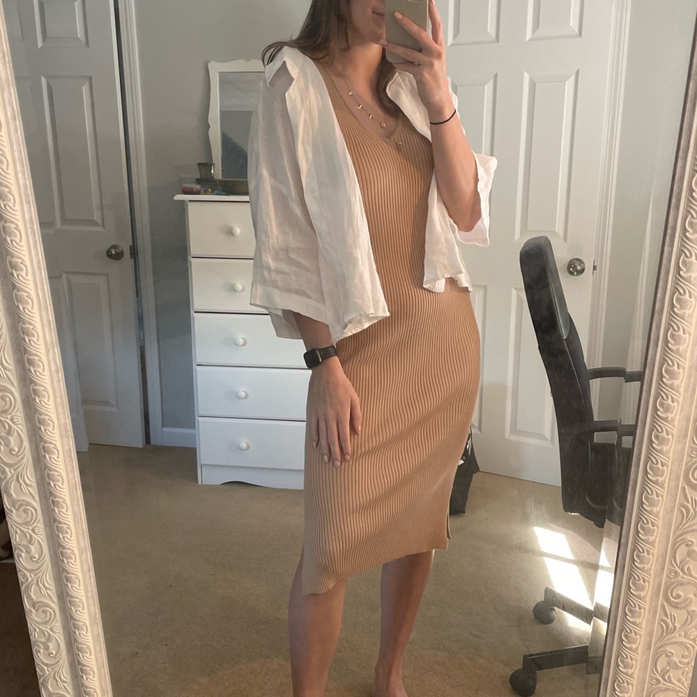 Magaschoni Knit Ribbed Midi Dress